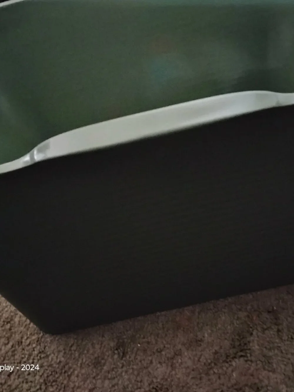 Hobby Lobby Green Plastic Storage Bin